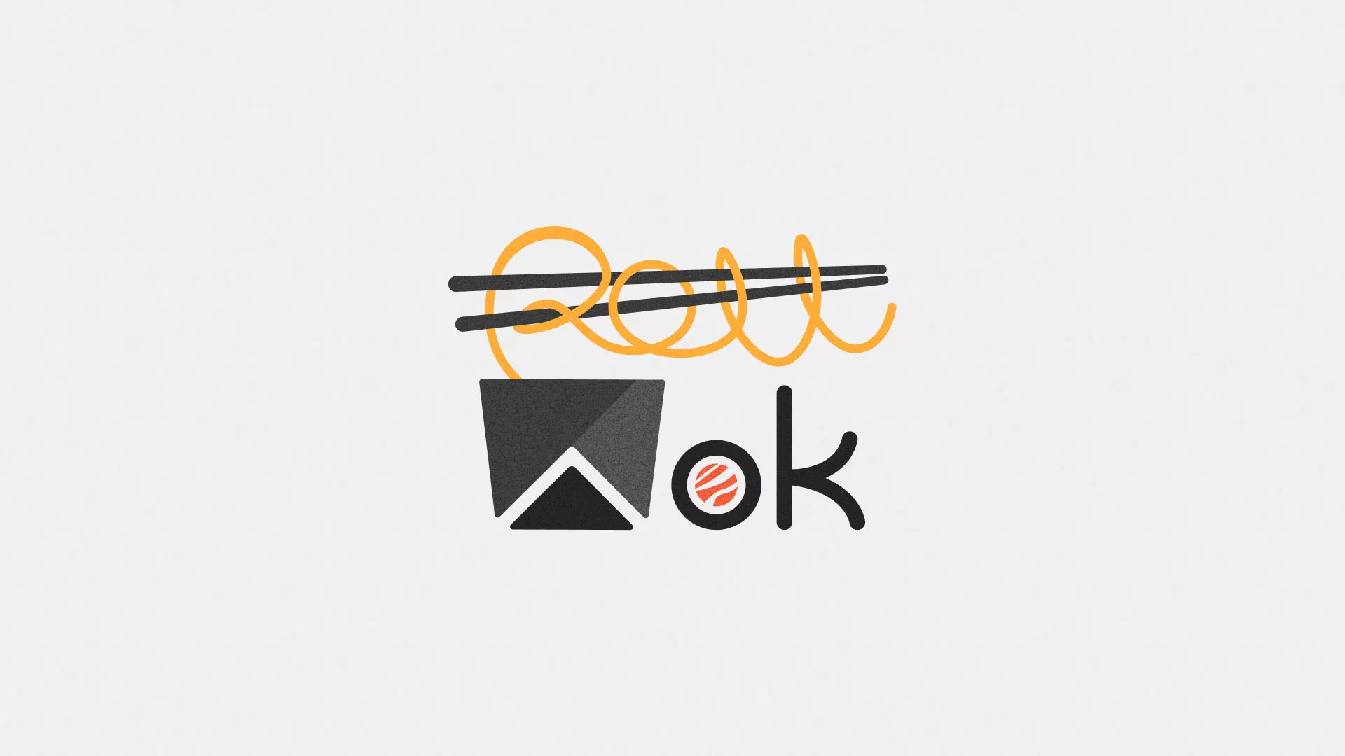 Разработка логотипа суши-бара «Roll Wok Club» в Рузаевке